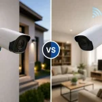 Wired security camera installation